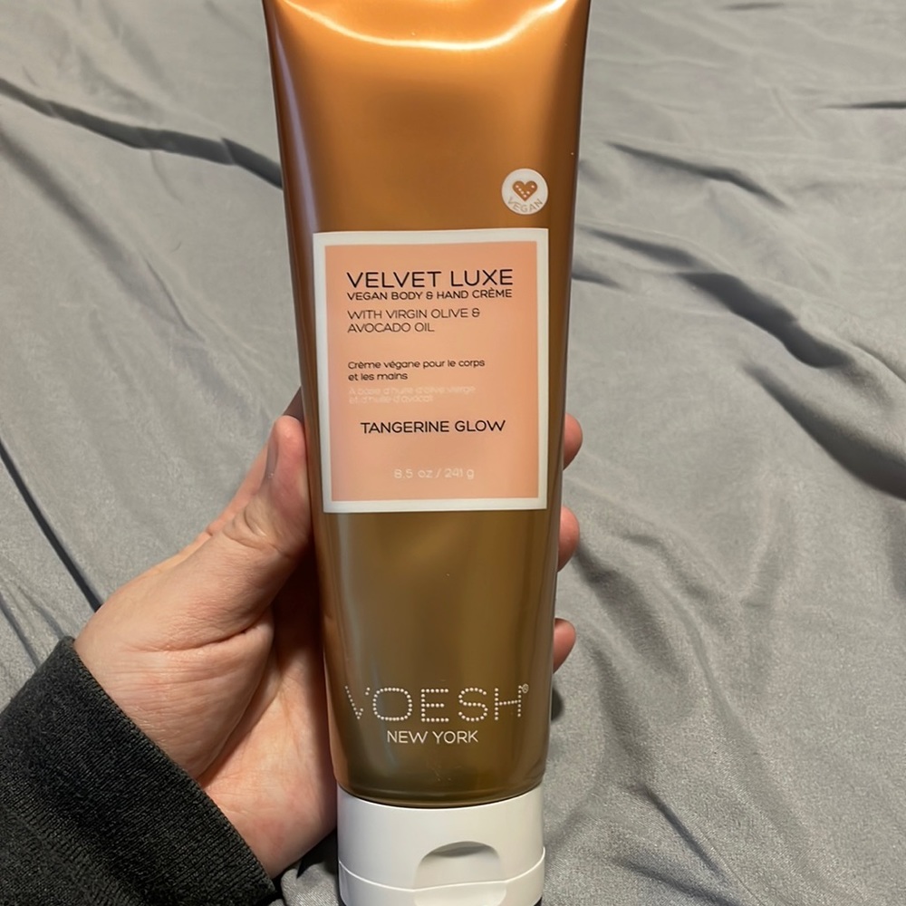 Brand New Velvet Luxe Vegan Body and Hand Crème in Tangerine Glow
